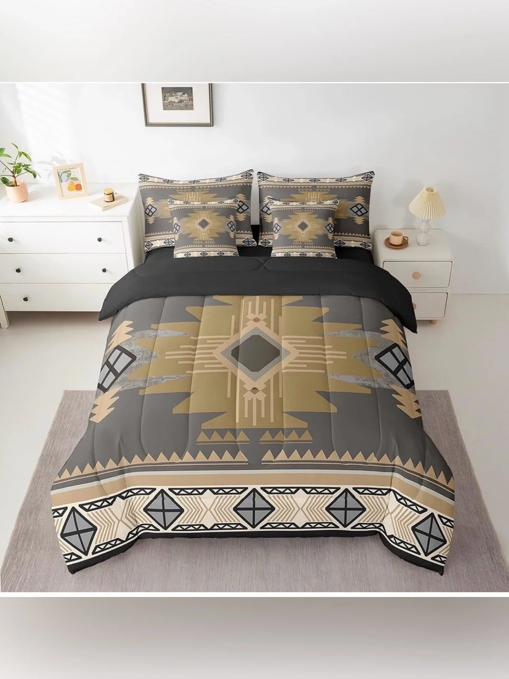 7 Pieces Bedding Set Western Decor Bed Set